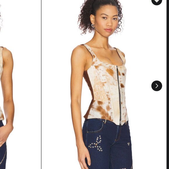 Understated Leather x REVOLVE Cowhide Bustier NWT - Picture 2 of 5